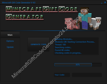 minecraft gift code generator